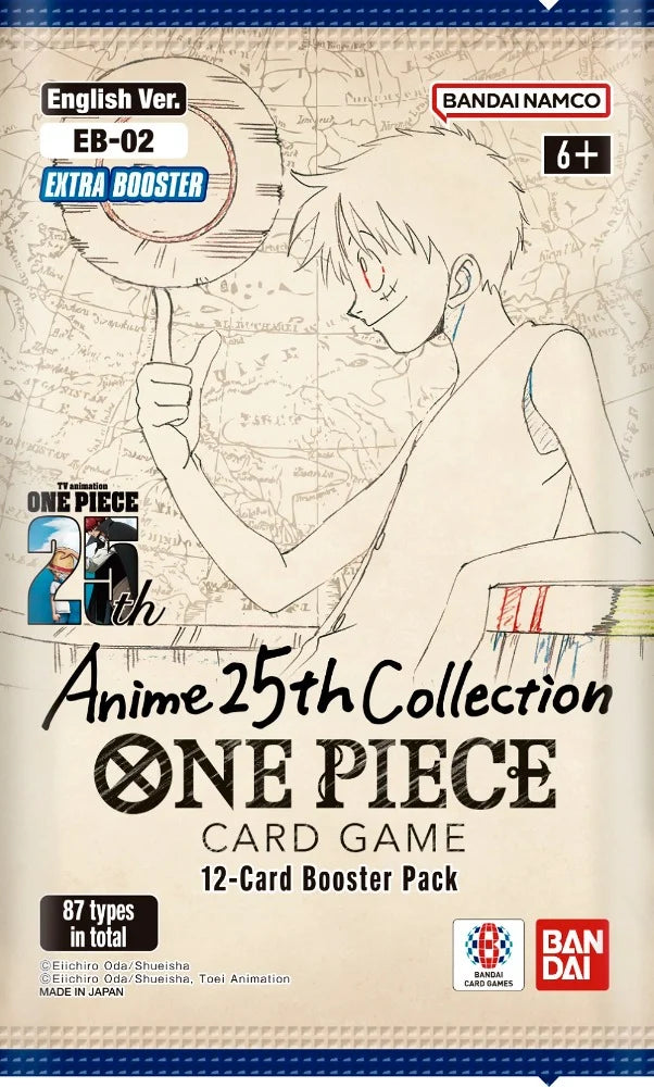 One Piece TCG: Extra Booster Anime 25th Memorial Collection [EB-02] - 24 Packs Card Game Bandai Namco
