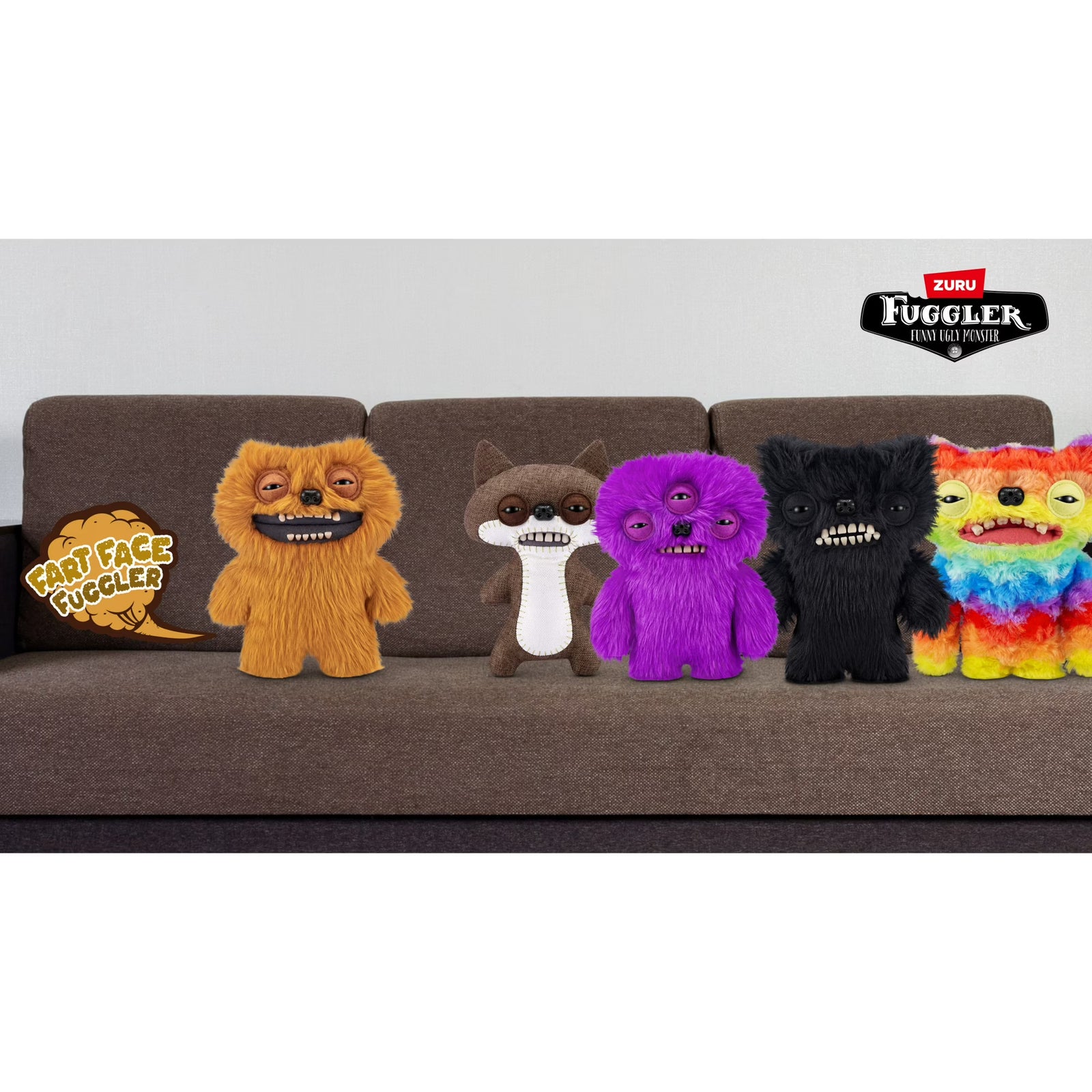 Fuggler: Fart Face Series 1 - Munch Munch Black Long Ugly Monster Plush Toy Plushies Zuru