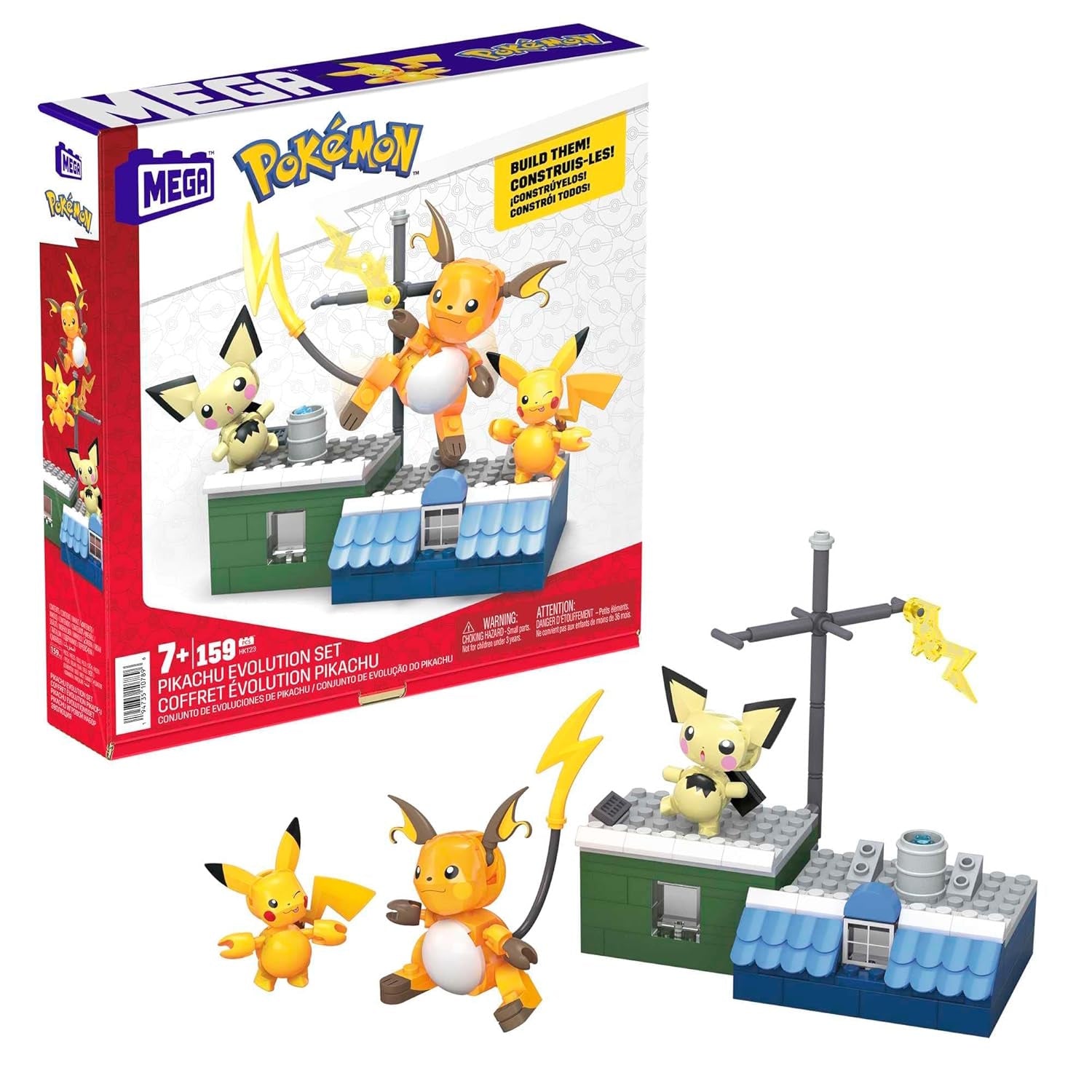 MEGA Pokemon: Pikachu Evolution Set - 159 Piece Set Toys & Games MEGA