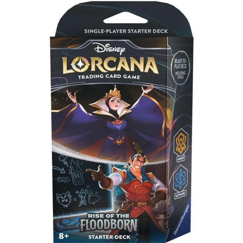 Disney Lorcana TCG: Rise of The Floodborn Starter Deck - Amber & Sapphire Card Game Ravensburger