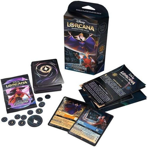 Disney Lorcana TCG: Rise of The Floodborn Starter Deck - Amber & Sapphire Card Game Ravensburger