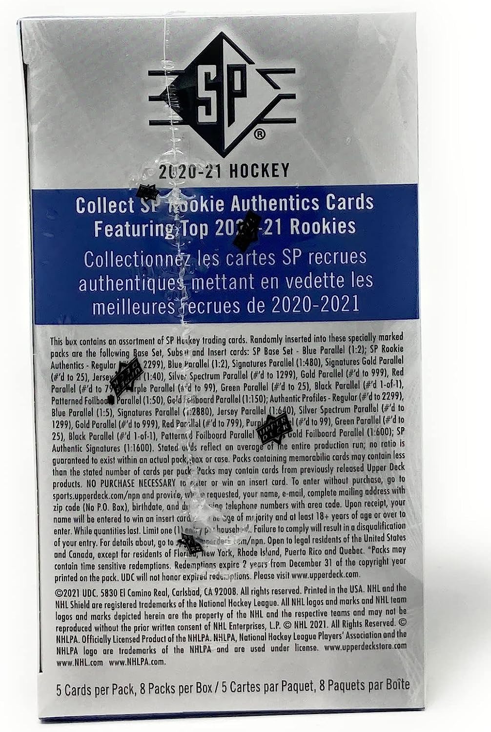 Upper Deck: 2020-21 SP Hockey Blaster Box - 8 Packs Card Game Upper Deck
