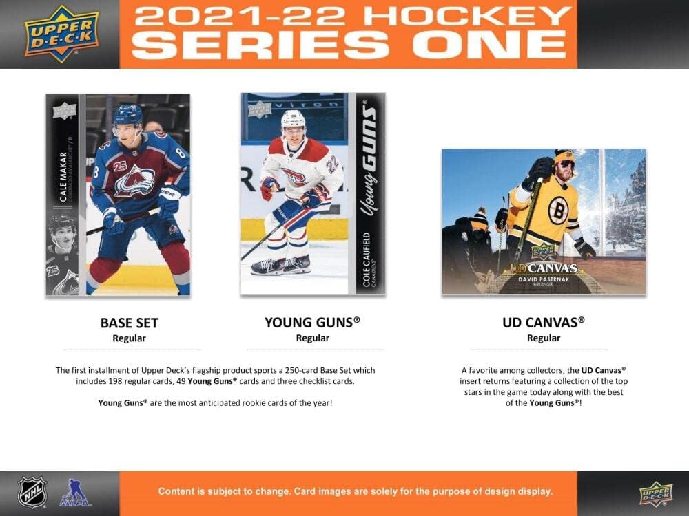 Upper Deck: 2021-22 Series 1 Hockey Blaster Box - 6 Packs + 1 Bonus Pack Card Game Upper Deck