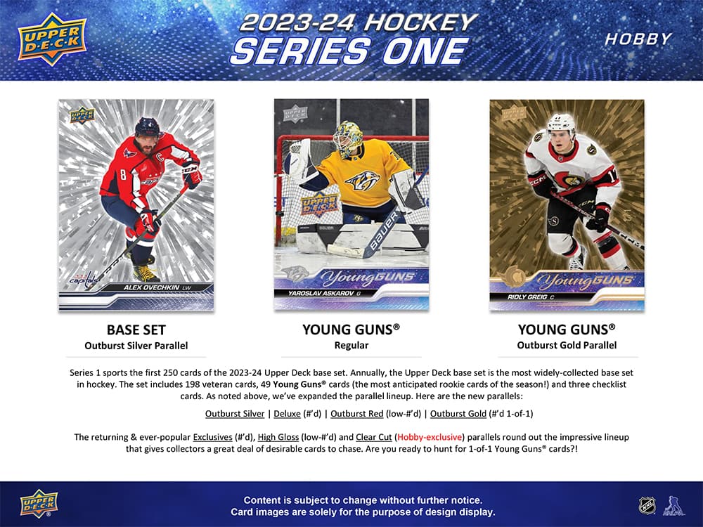 Upper Deck: 2023-24 Series 1 Hockey Hobby Box - 12 Packs Card Game Upper Deck