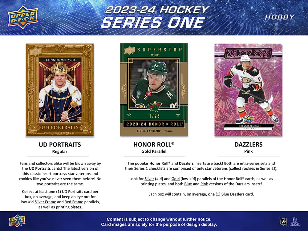 Upper Deck: 2023-24 Series 1 Hockey Hobby Box - 12 Packs Card Game Upper Deck