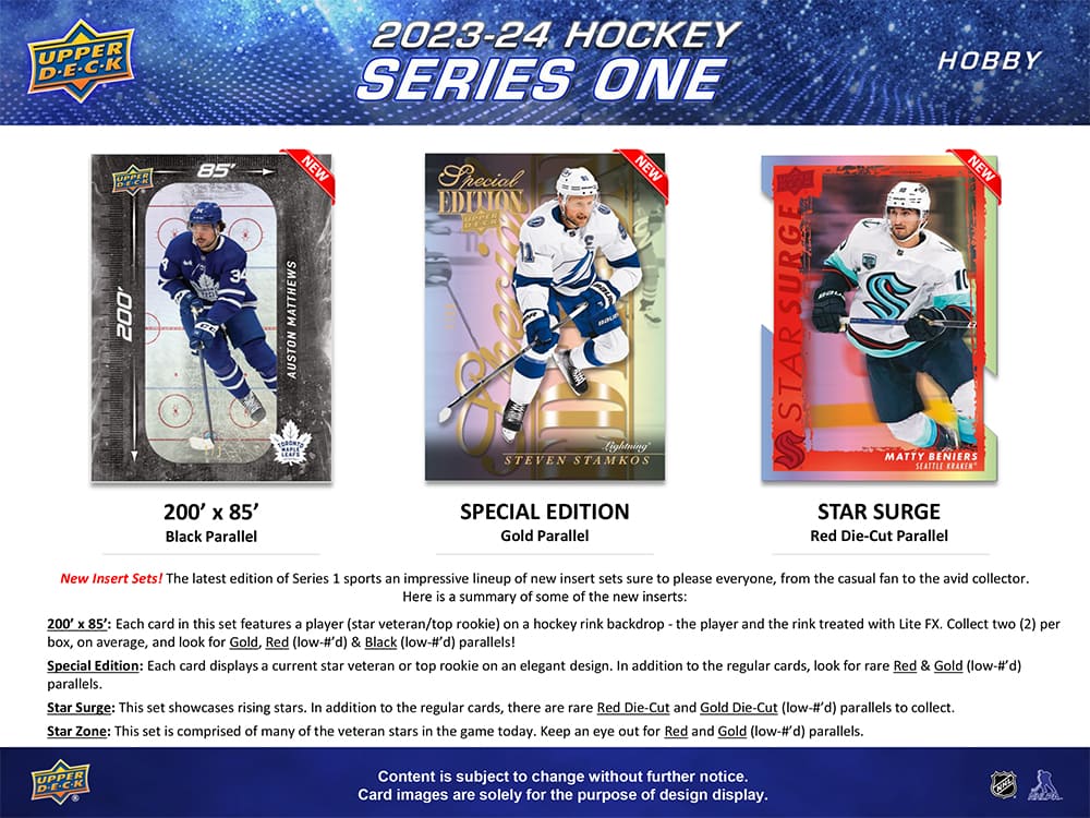Upper Deck: 2023-24 Series 1 Hockey Hobby Box - 12 Packs Card Game Upper Deck