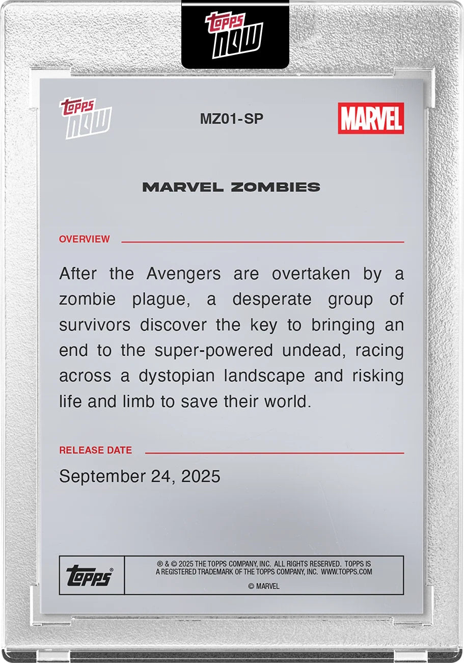 2025 Marvel Topps NOW: Marvel Zombies Poster Artwork Card - MZ01 Card Game Topps