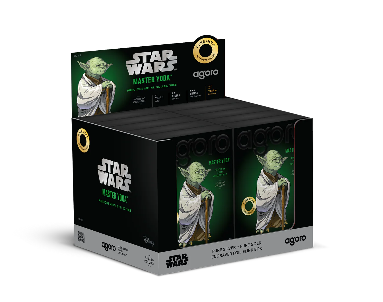 Agoro: Star Wars Master Yoda 999 Pure Silver & Gold 5g Limited Edition Blind Box Collectible Agoro