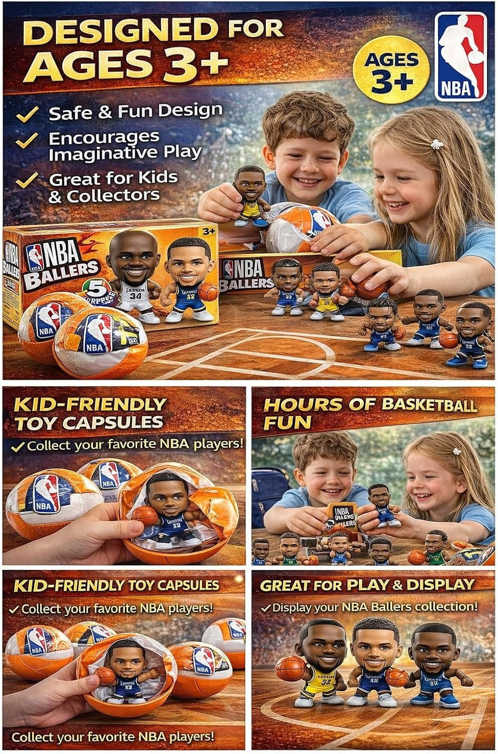 5 Surprise Mini Brands!: NBA Ballers Series 2 - Exclusive Mystery 4-Pack Toys & Games Zuru