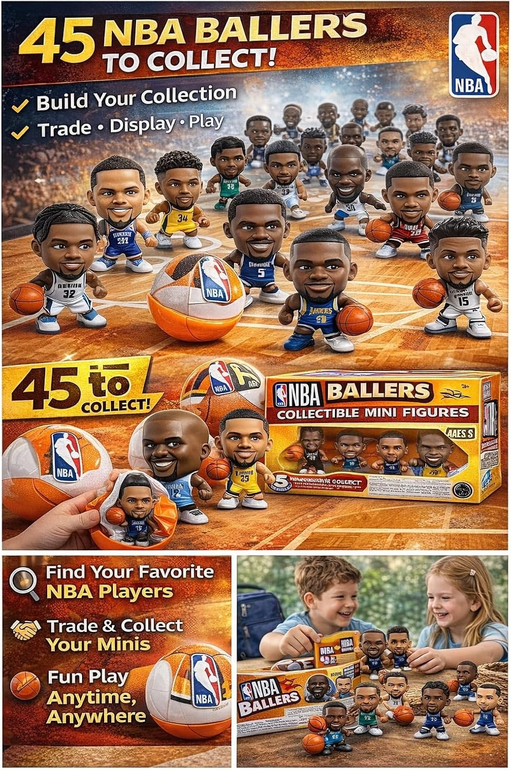 5 Surprise Mini Brands!: NBA Ballers Series 2 - Exclusive Mystery 4-Pack Toys & Games Zuru