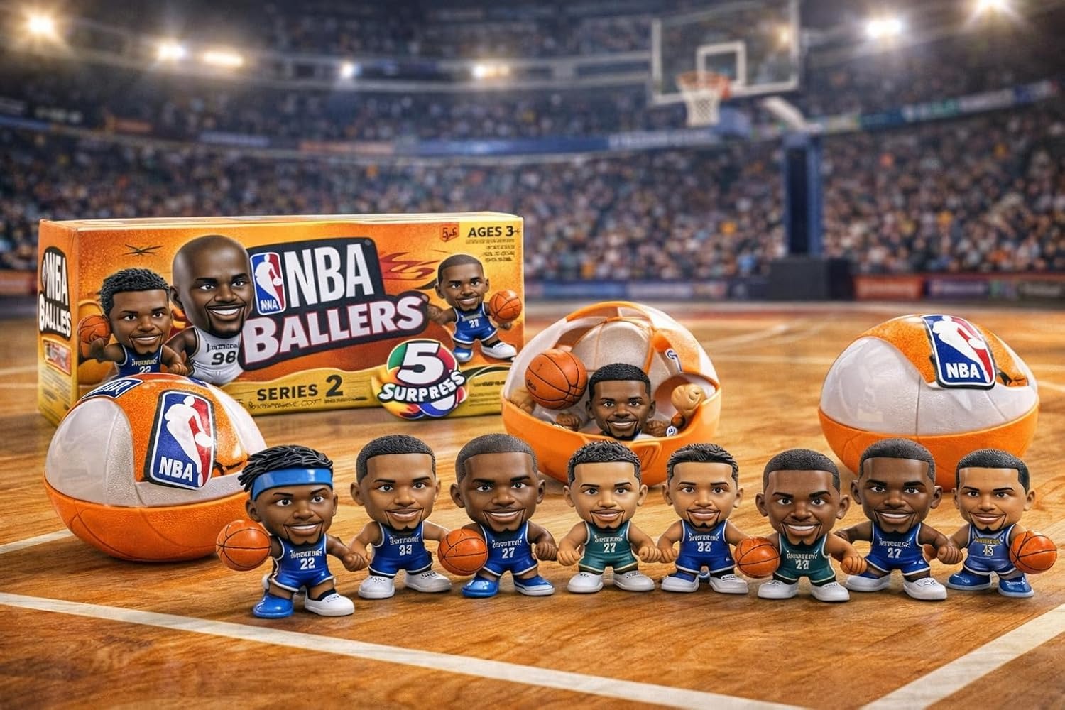 5 Surprise Mini Brands!: NBA Ballers Series 2 - Exclusive Mystery 4-Pack Toys & Games Zuru