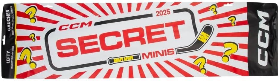 CCM Secret Mini Hockey Sticks 2025 (Left Hand) - 1 Random Stick Sports & Outdoors CCM