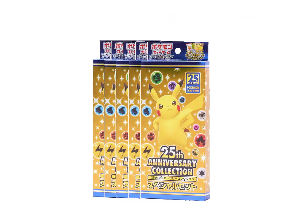 Pokemon TCG: 25th Anniversary Special Case [JPN] - 5 Promo Cards and 20 Packs Card Game Pokemon