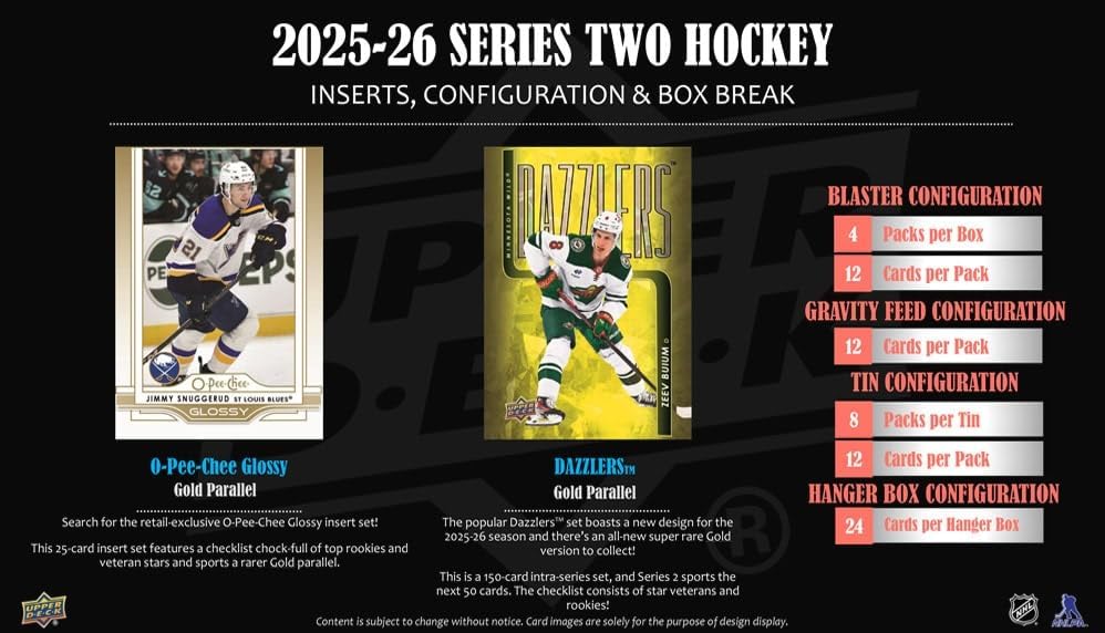 Upper Deck: 2025-26 Series 2 Hockey Tin Sports Cards Upper Deck