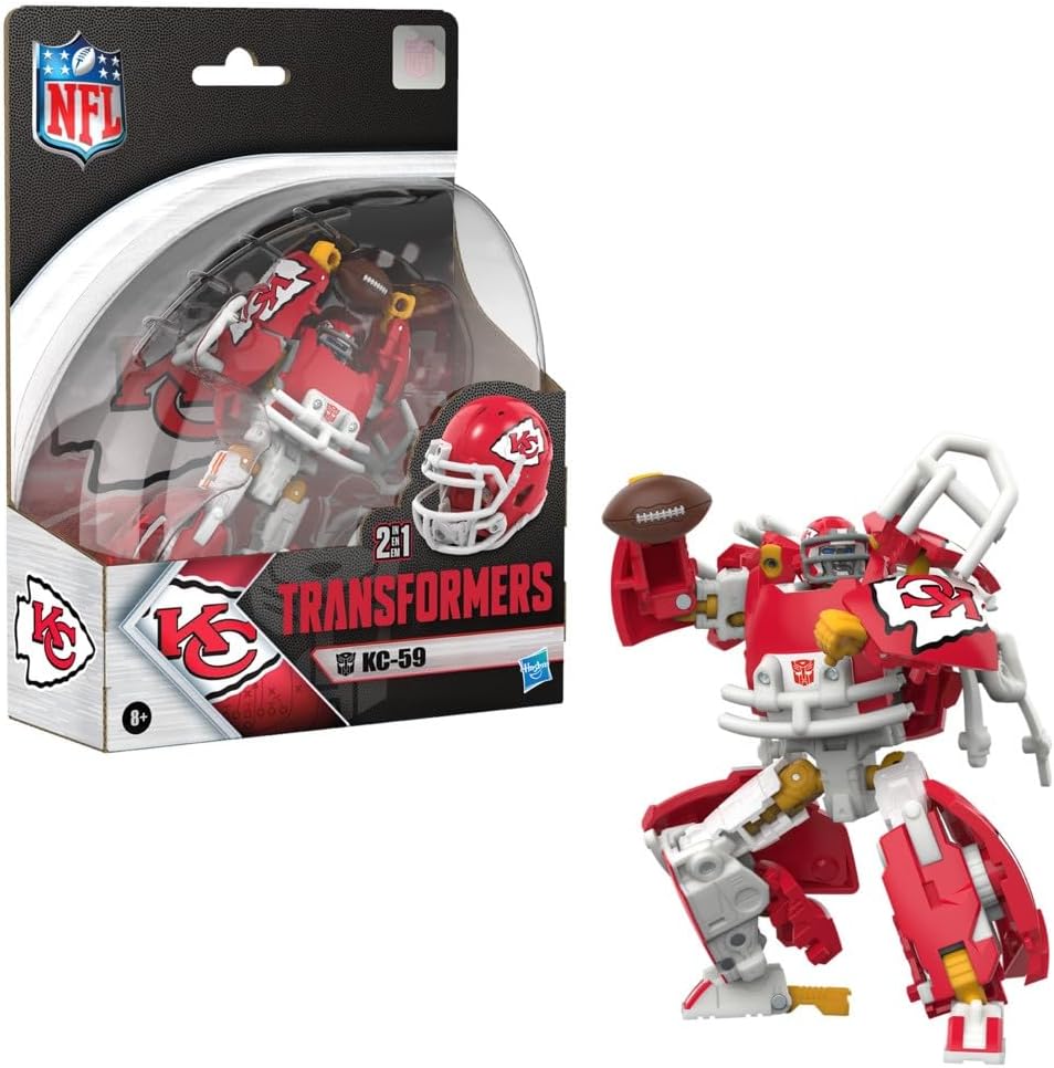 Transformers NFL Football: Kansas City Chiefs KC-59 Robot to Helmet Toys & Games Hasbro