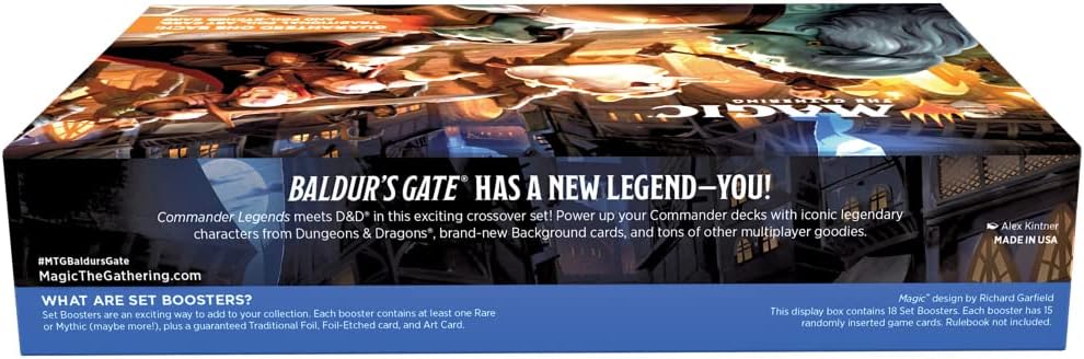 Magic: The Gathering TCG: Commander Legends Battle for Baldur's Gate Set Booster Box - 18 Packs Card Game Wizards of the Coast