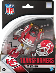 Transformers NFL Football: Kansas City Chiefs KC-59 Robot to Helmet Toys & Games Hasbro
