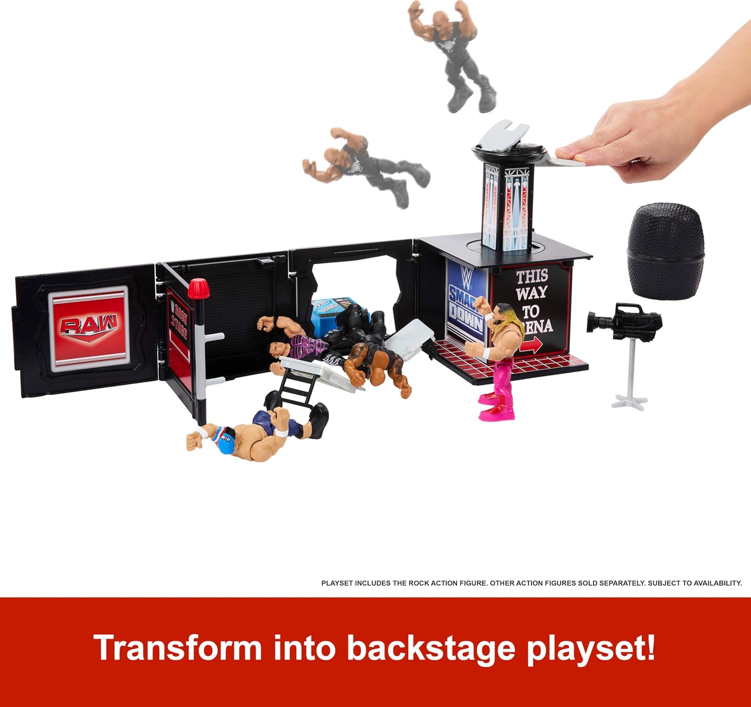 WWE Knuckle Crunchers: Final Boss Microphone Playset Toys & Games Mattel
