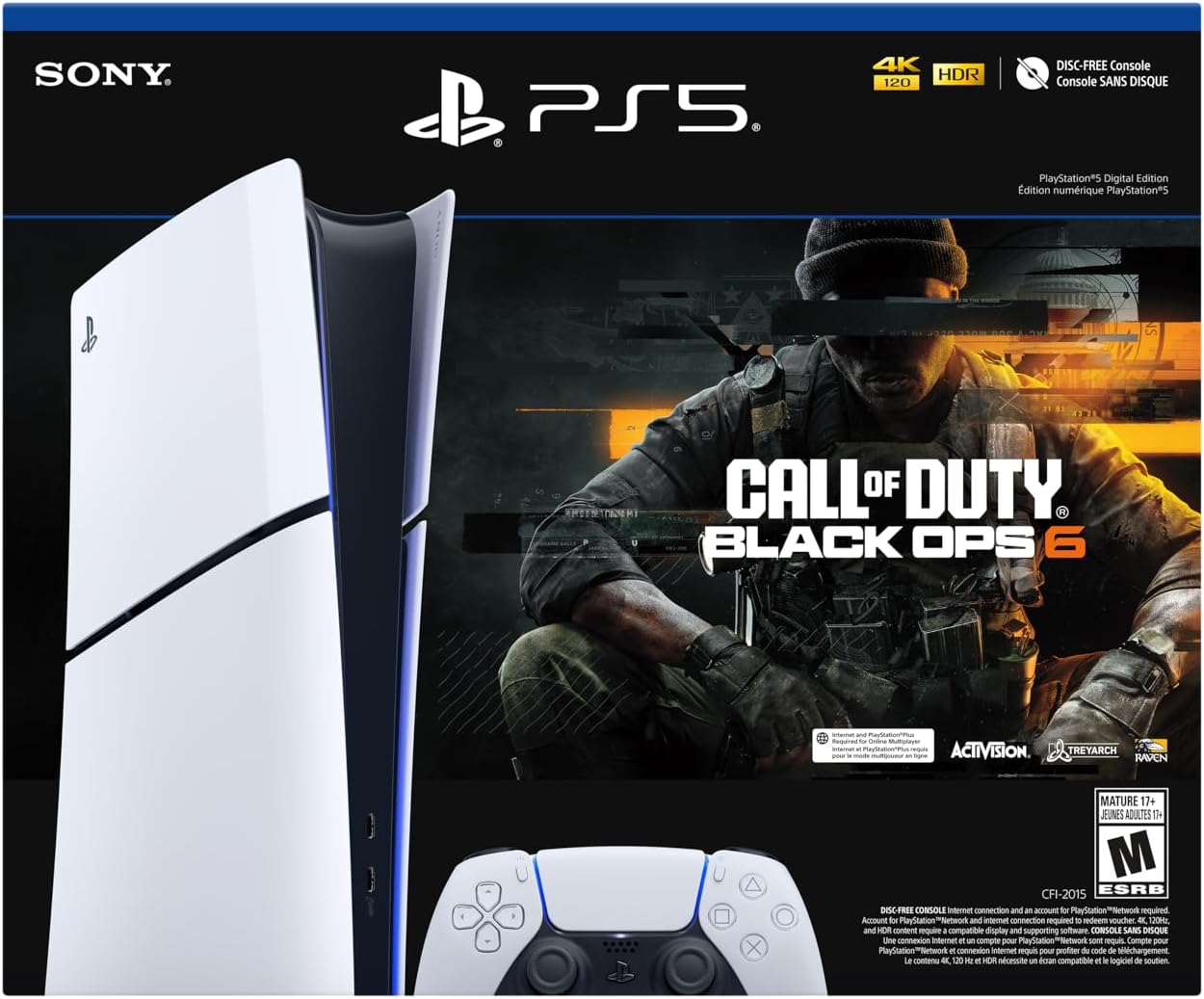 PlayStation 5 Slim System Console 1TB: Call of Duty Black Ops 6 Bundle Digital Edition [PlayStation 5 System] Playstation 5 Hardware Sony