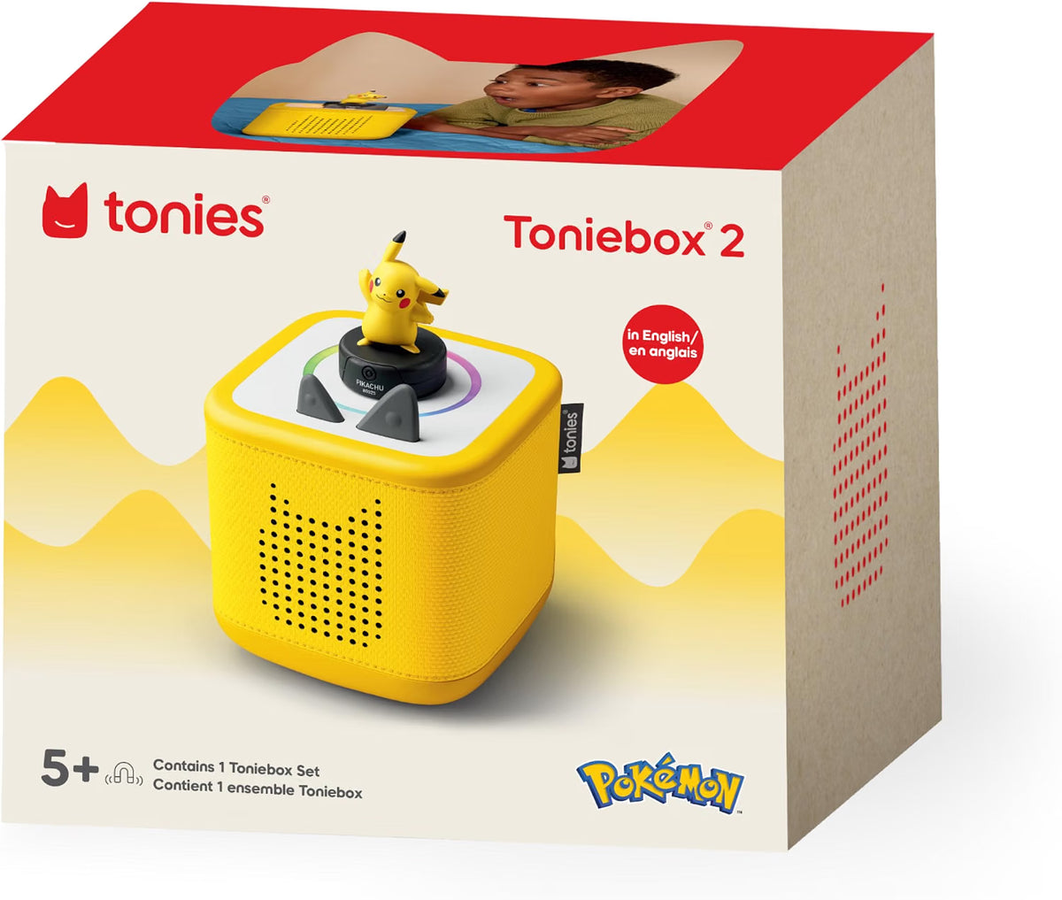 Tonies: Pokemon - Pikachu Toniebox 2 Audio Player Starter Set - Lightning Yellow Toys & Games Tonies
