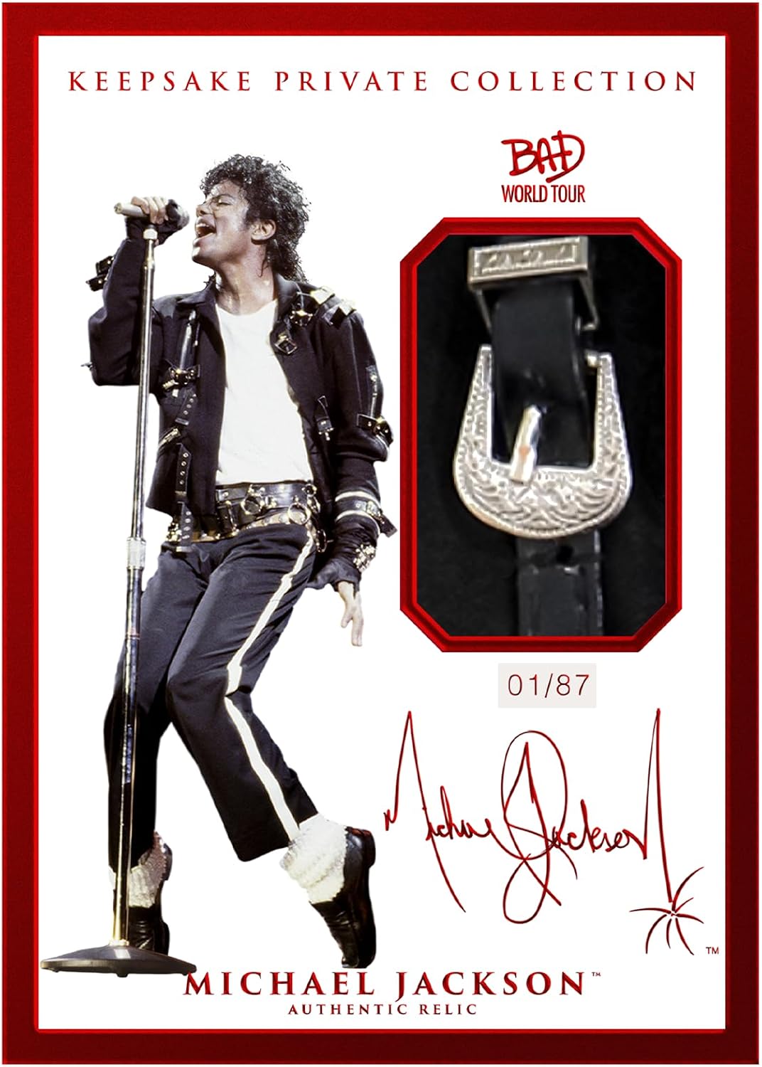 Keepsake: Michael Jackson Bad World Tour Premiere Relics Chase Mini Box Card Set Card Game Keepsake