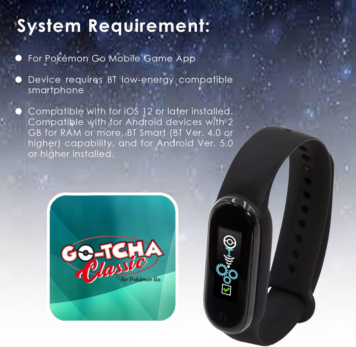 Datel Pokemon GO-TCHA Classic Wristband for Pokemon Go - iPhone & Android BLACK Toys & Games Datel