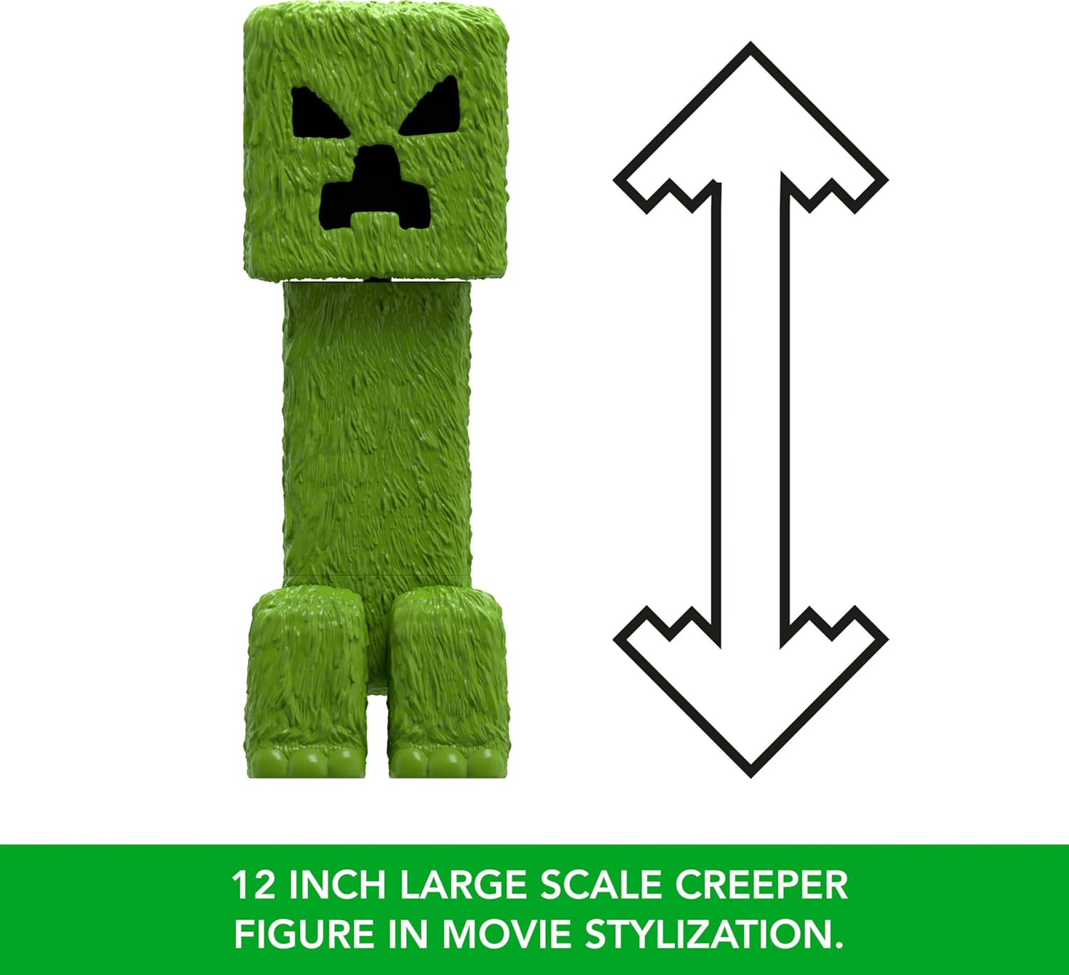 A Minecraft Movie: Creeper - 12" Large Scale Action Posable Figure Toys & Games Mattel