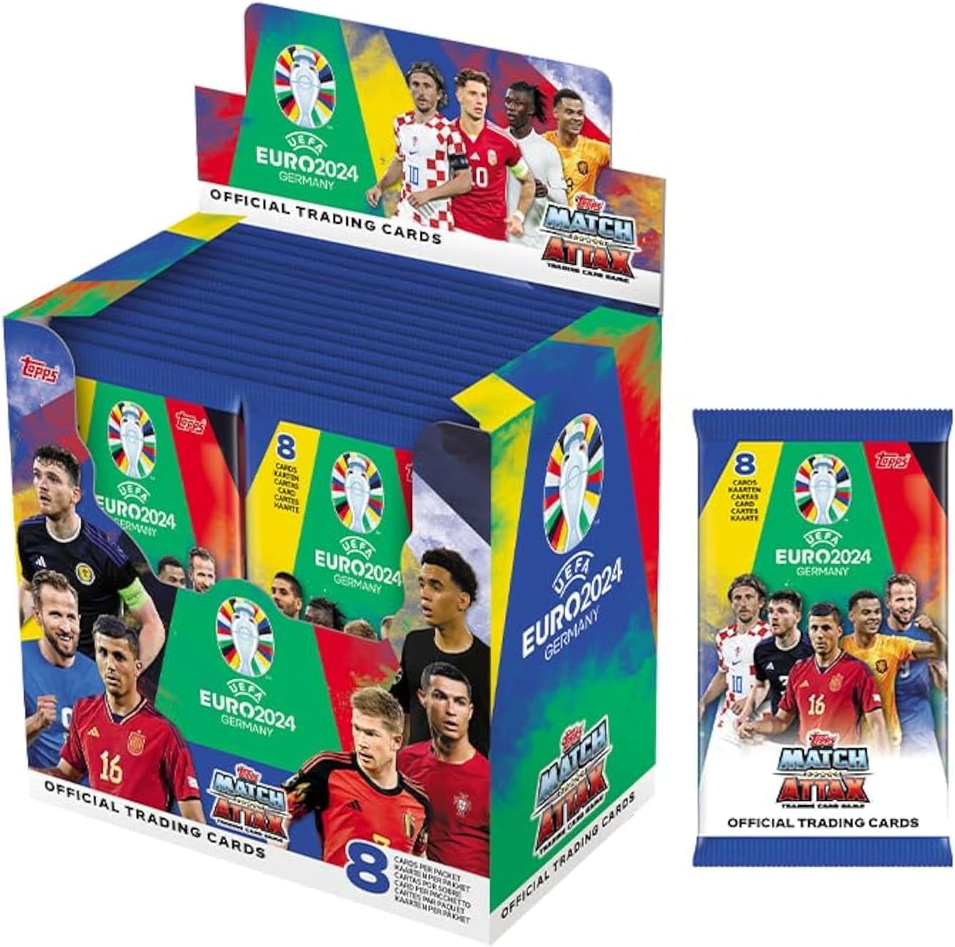 Topps: 2024 Match Attax Official Licensed Euro Booster Box - 36 Packs Card Game Topps