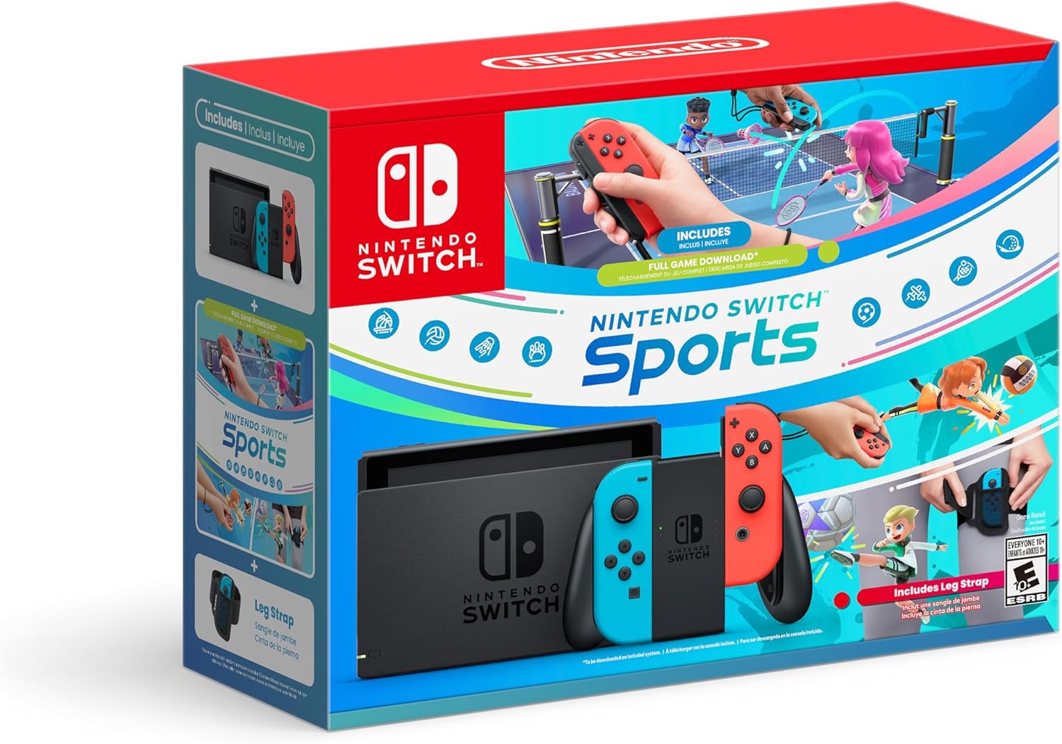 Nintendo Switch Console System + Switch Sports + Leg Strap Bundle Edition [Nintendo Switch System] Nintendo Switch Hardware Nintendo