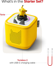 Tonies: Pokemon - Pikachu Toniebox 2 Audio Player Starter Set - Lightning Yellow Toys & Games Tonies
