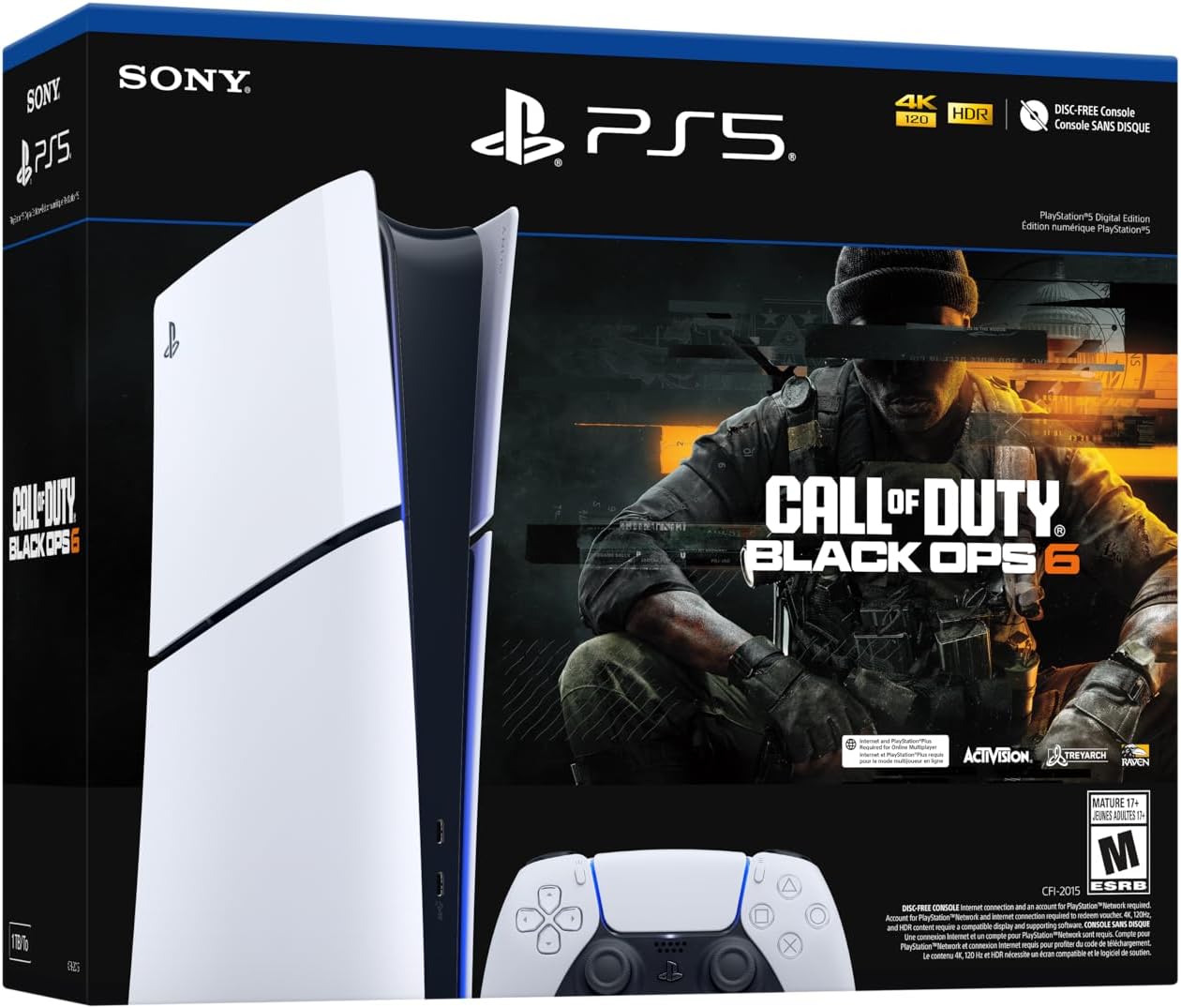 PlayStation 5 Slim System Console 1TB: Call of Duty Black Ops 6 Bundle Digital Edition [PlayStation 5 System] Playstation 5 Hardware Sony