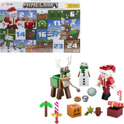 Minecraft: Advent Calendar - 24 Surprises, Santa & 17 Accessories & 4 Stickers Toys & Games Mattel