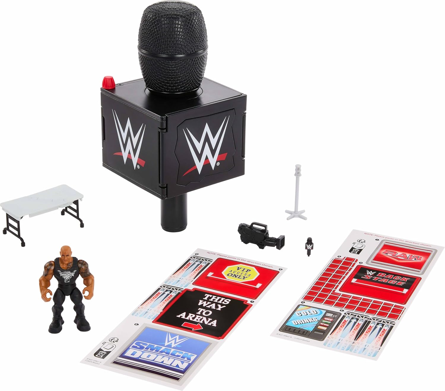 WWE Knuckle Crunchers: Final Boss Microphone Playset Toys & Games Mattel
