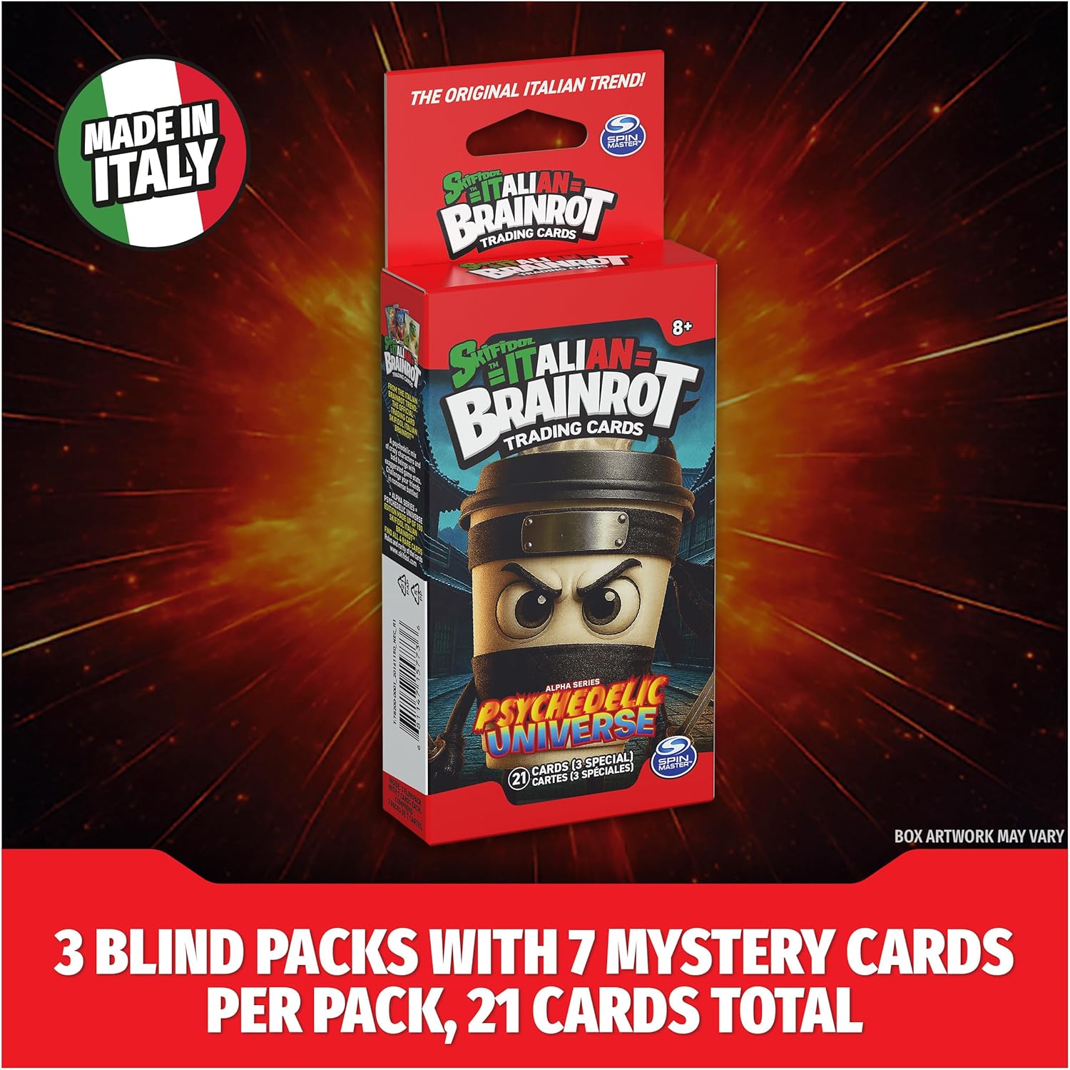 Italian Brainrot TCG: Alpha Series Wave 1 Psychedelic Universe Bundle - 3 Packs Card Game Skifidol
