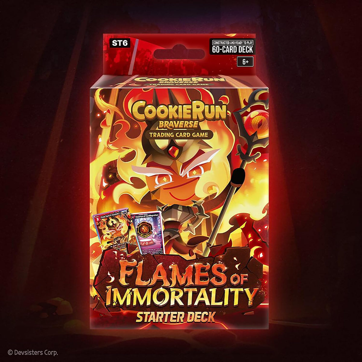 CookieRun Braverse TCG: Flames of Immortality Red Legendary Starter Deck (ST6) Card Game Devsisters