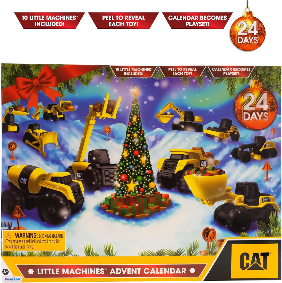 CAT Construction Toys Little Machines Advent Calendar 24 Days Toy - Advent Calendar Funrise
