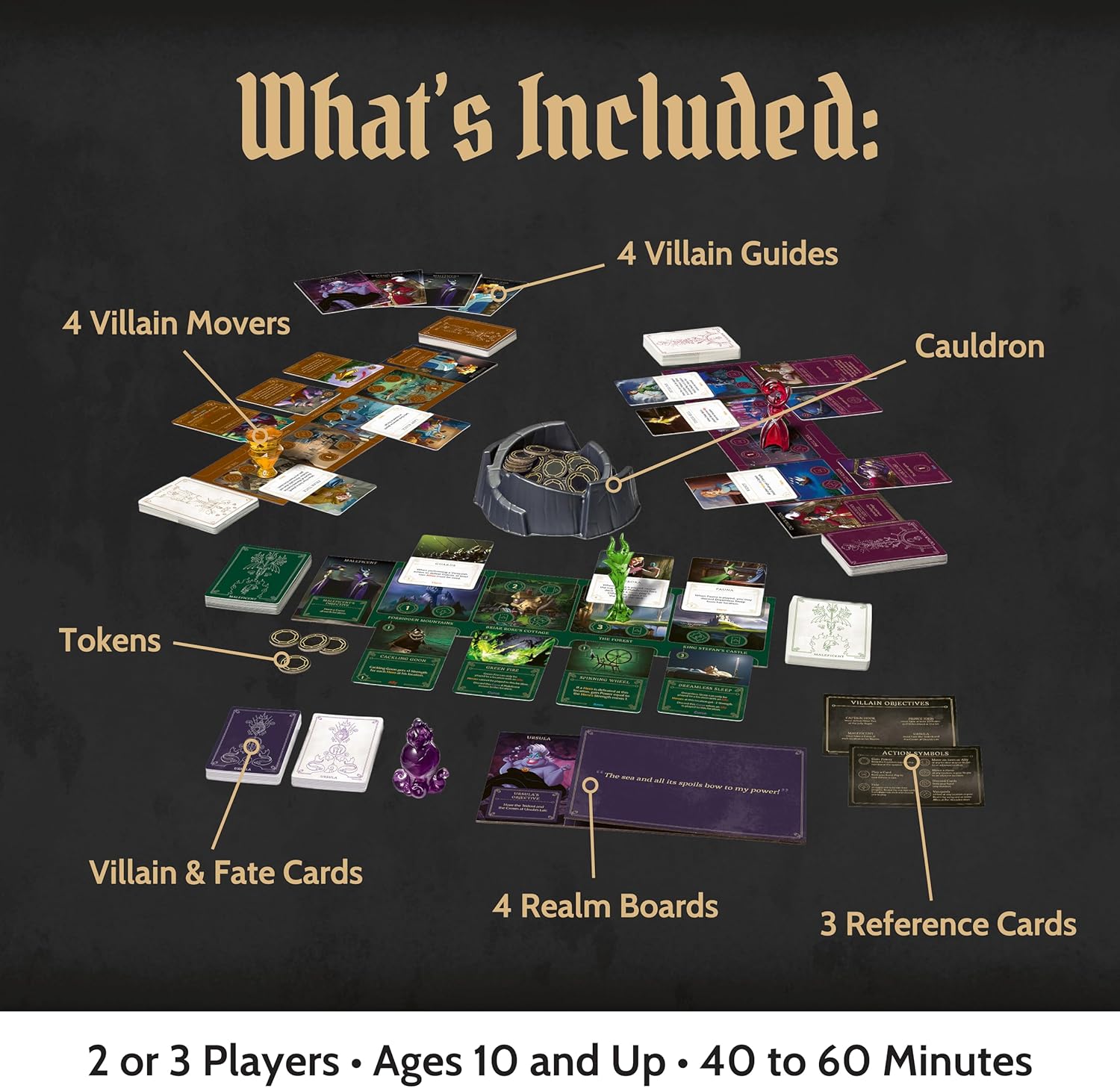 Disney Villainous: Introduction To Evil [Includes Lorcana Promo Card] [Board Game 2-4 Players] Board Game Ravensburger