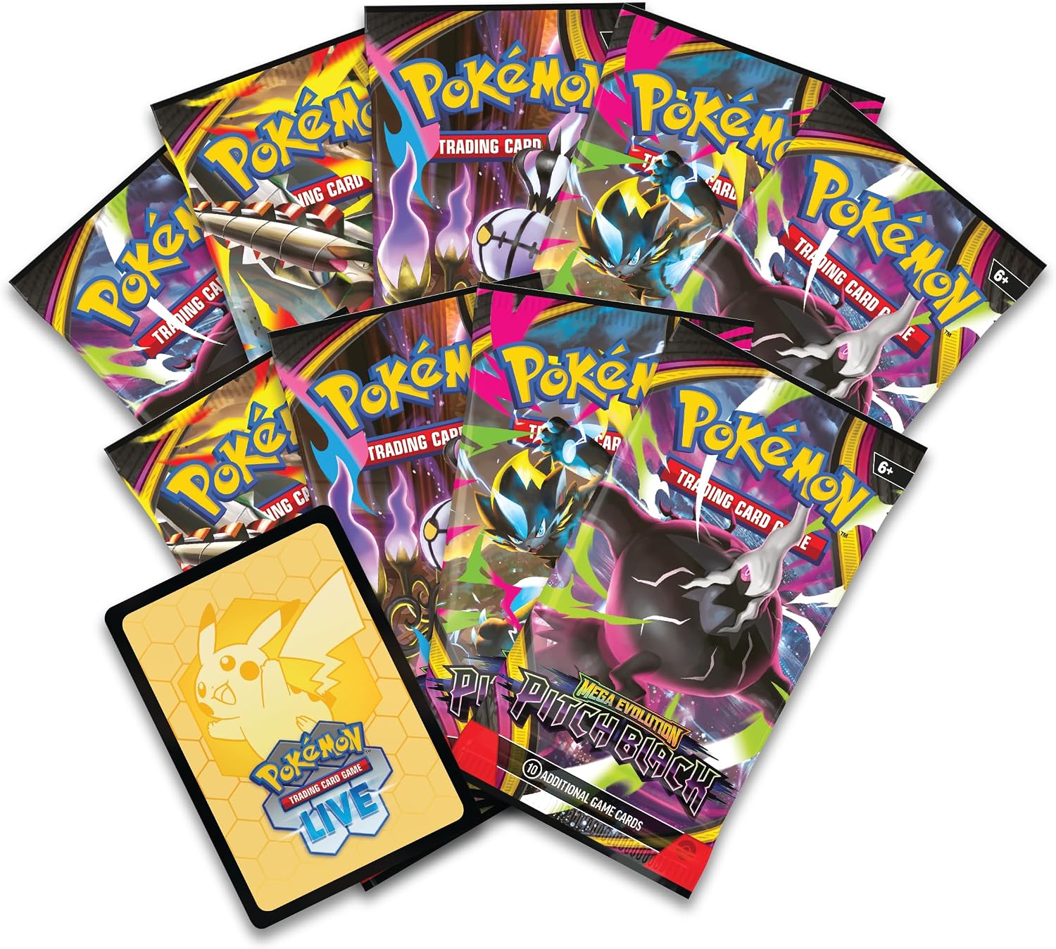 Pokemon TCG: Mega Evolution - Pitch Black Elite Trainer Box Card Game Pokemon
