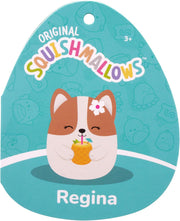 Squishmallows Original : Regina the Corgi with Pineapple Drink & Flower - 7.5" Inch Plush Plushies Jazwares