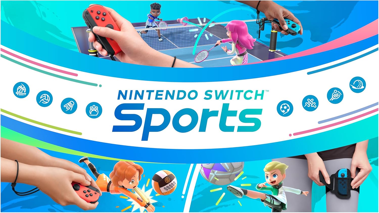 Nintendo Switch Console System + Switch Sports + Leg Strap Bundle Edition [Nintendo Switch System] Nintendo Switch Hardware Nintendo