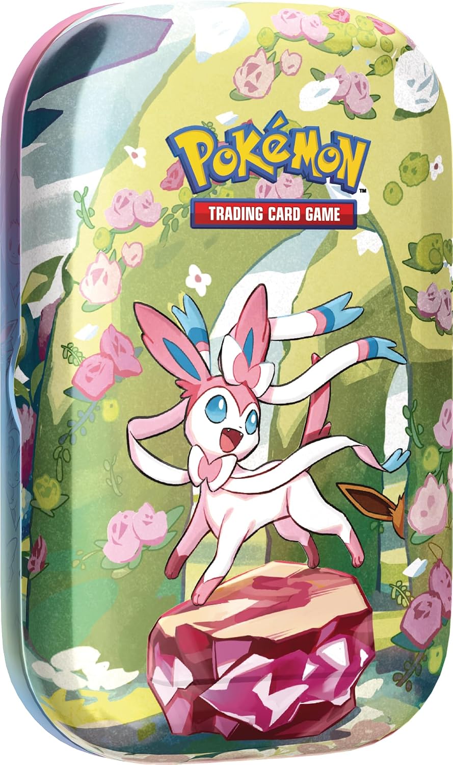 Pokemon TCG: Scarlet & Violet Prismatic Evolutions Mini Tin Display Box - 8 Tins Card Game Pokemon