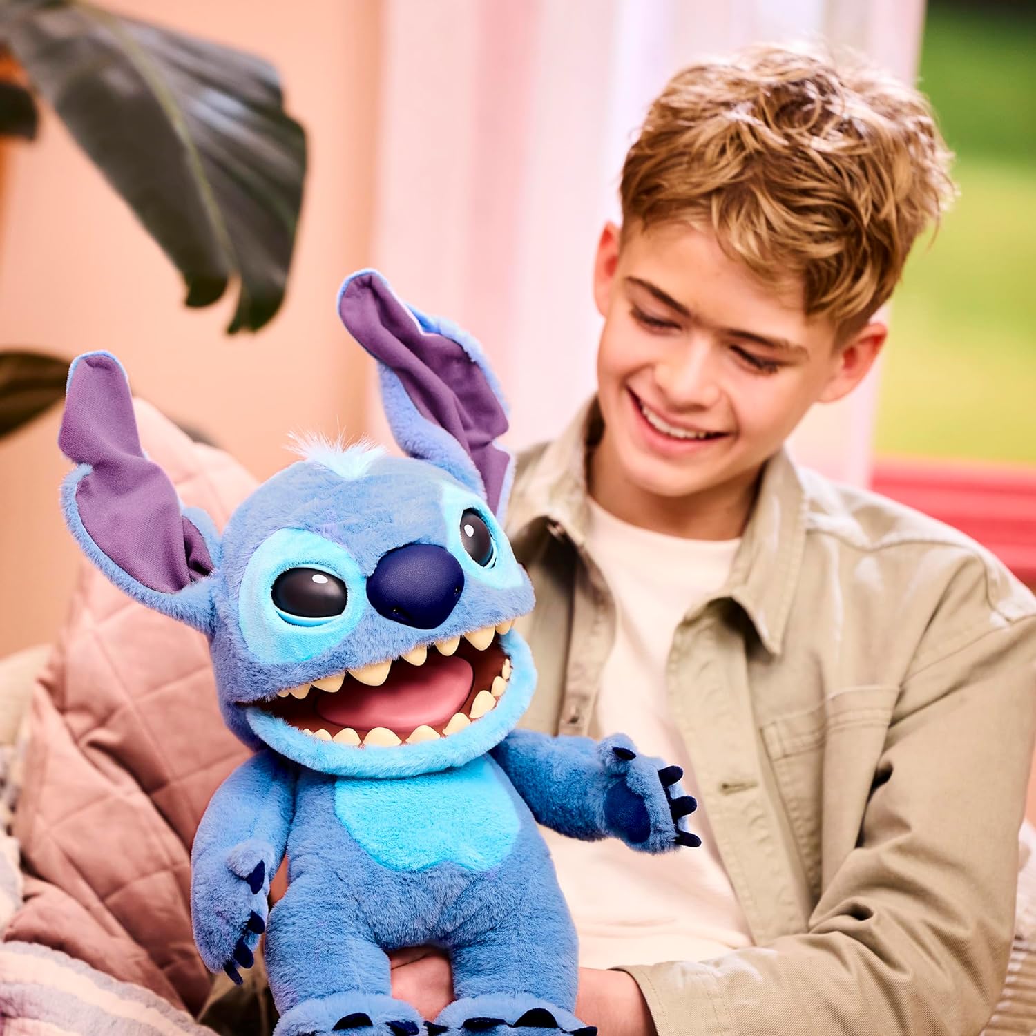 WOW! Stuff: RealFX Disney Stitch - 18" Puppetronic Animatronic Plush Plushies Wow! Stuff