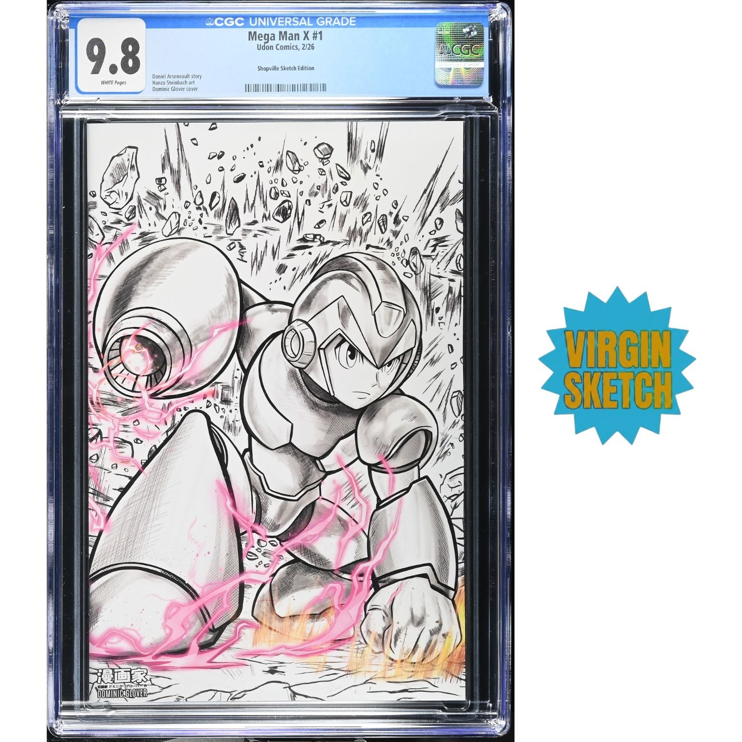 Mega Man X: #1 [Dominic Glover Shopville CGC 9.8 Exclusive Sketch] 2026 Comics Udon Entertainment