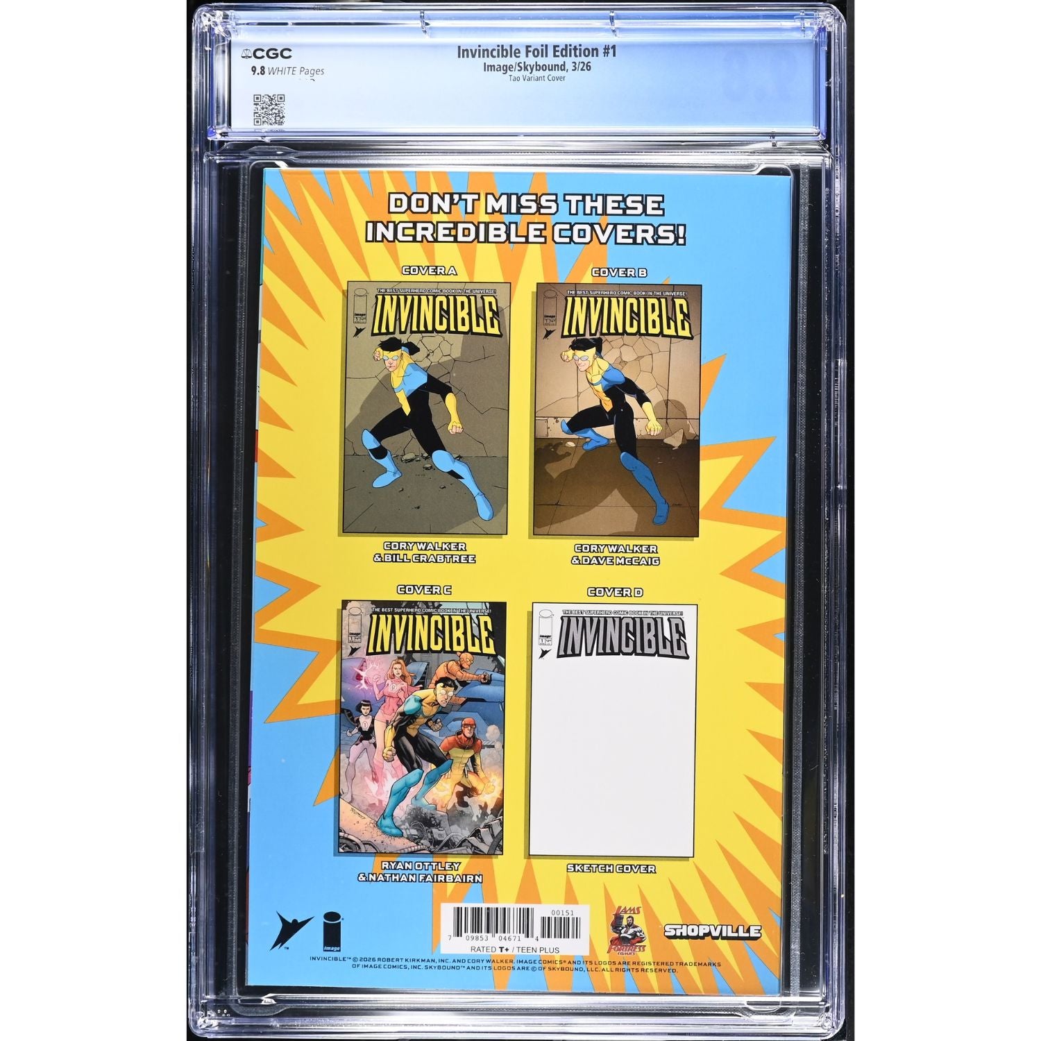 Invincible Foil Edition: #1 [Ivan Tao CGC 9.8 Shopville Exclusive] 2026 Comics Image Comics
