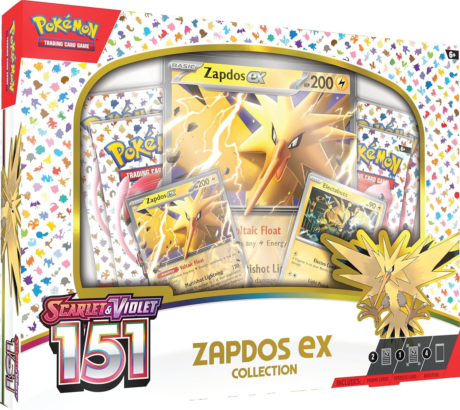 Pokemon TCG: Scarlet & Violet - 151 Collection - Zapdos EX Card Game Pokemon