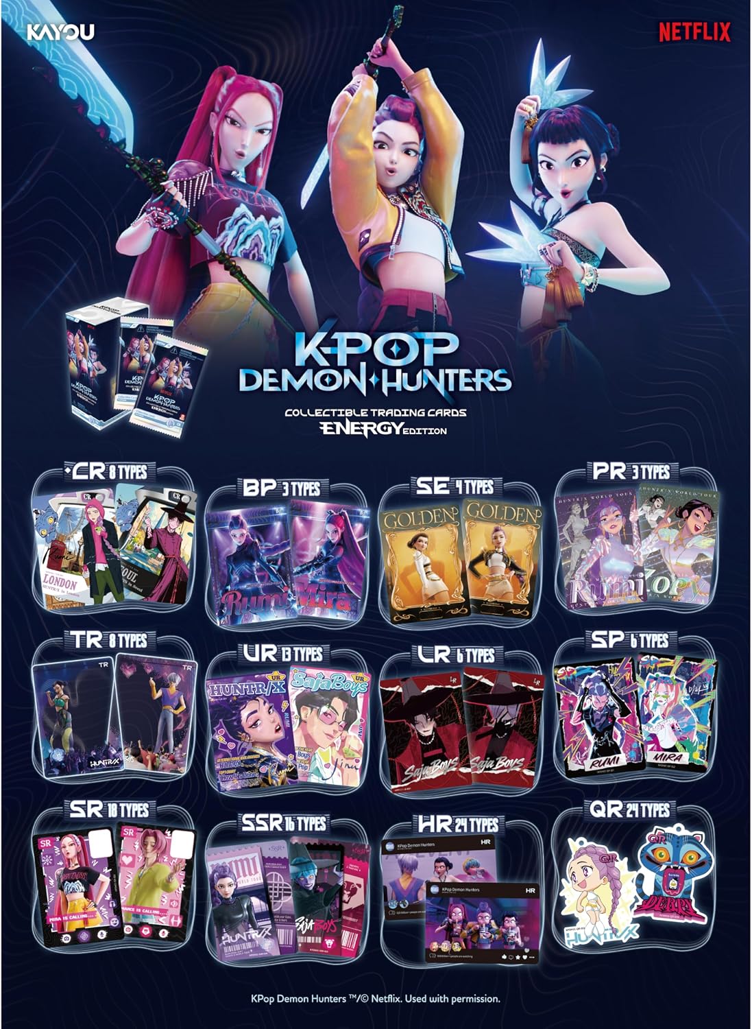 Kayou TCG: KPop Demon Hunters Collectible Energy Edition Series 001 Booster Box Card Game Kayou