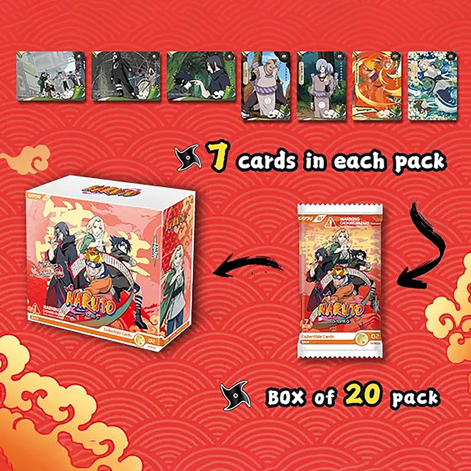 Kayou TCG: Naruto Smriti Earth Scroll Series 2 Booster Box - 20 Packs Trading Cards Kayou