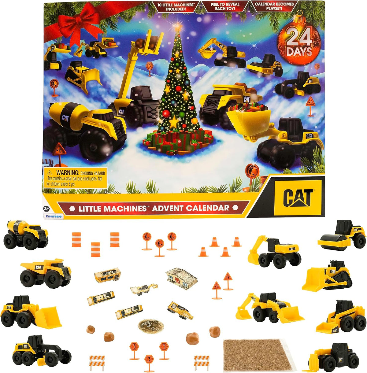 CAT Construction Toys Little Machines Advent Calendar 24 Days Toy - Advent Calendar Funrise