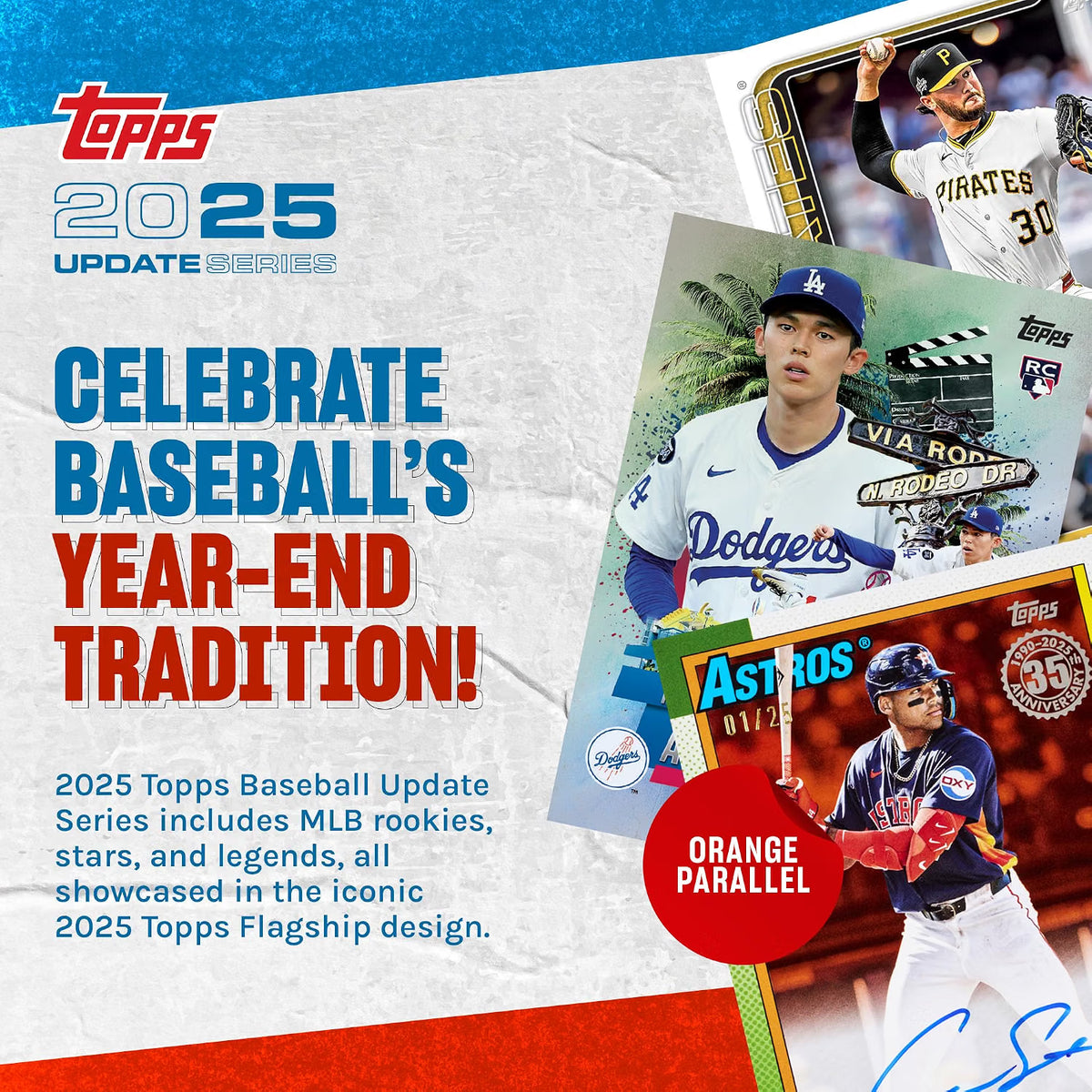 Topps: 2025 Update Series Baseball MLB Blaster Value Box - 7 Booster Packs Sports Cards Topps