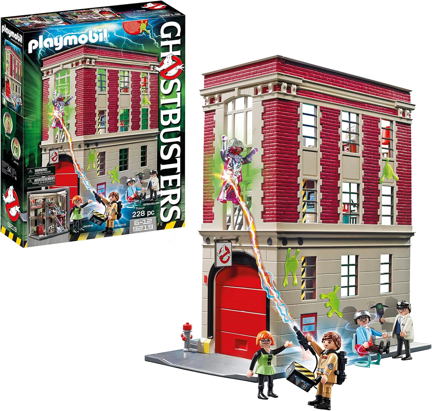 Playmobil Ghostbusters Firehouse - 228 Piece Playset [Playmobil #9219] Toys & Games Playmobil